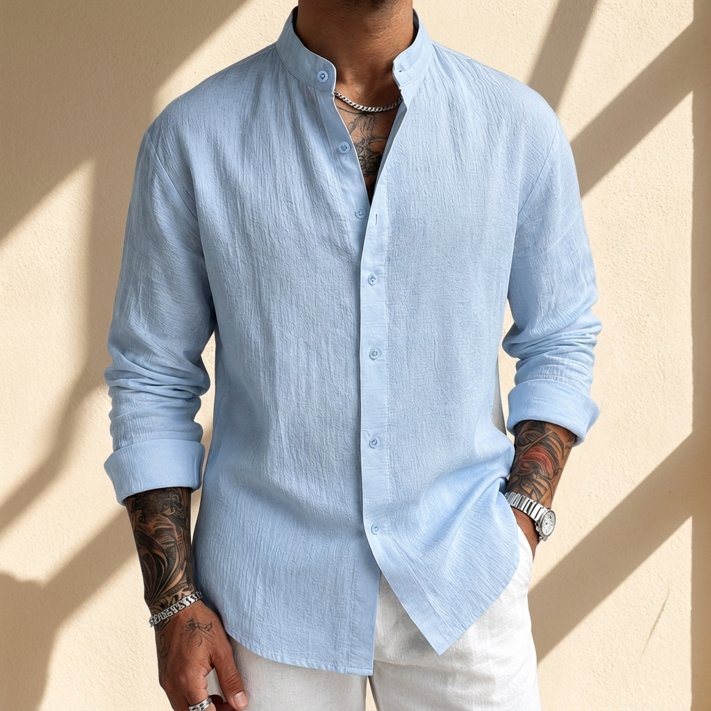 ALBRIGHTON CHEMISE BOUTONNÉE EN LIN DOUX