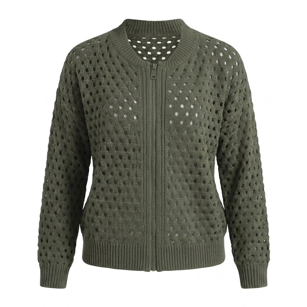 GWENDOLINE VESTE EN TRICOT AJOURÉ