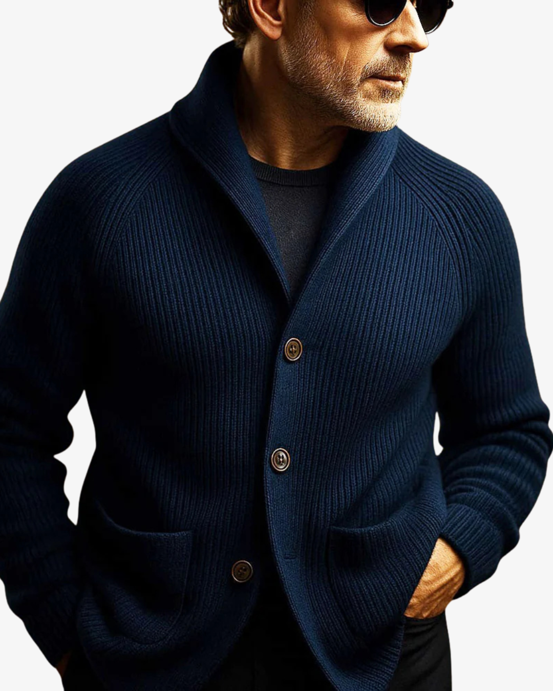 ANDREW CARDIGAN MODERNE EN MÉLANGE DE LAINE