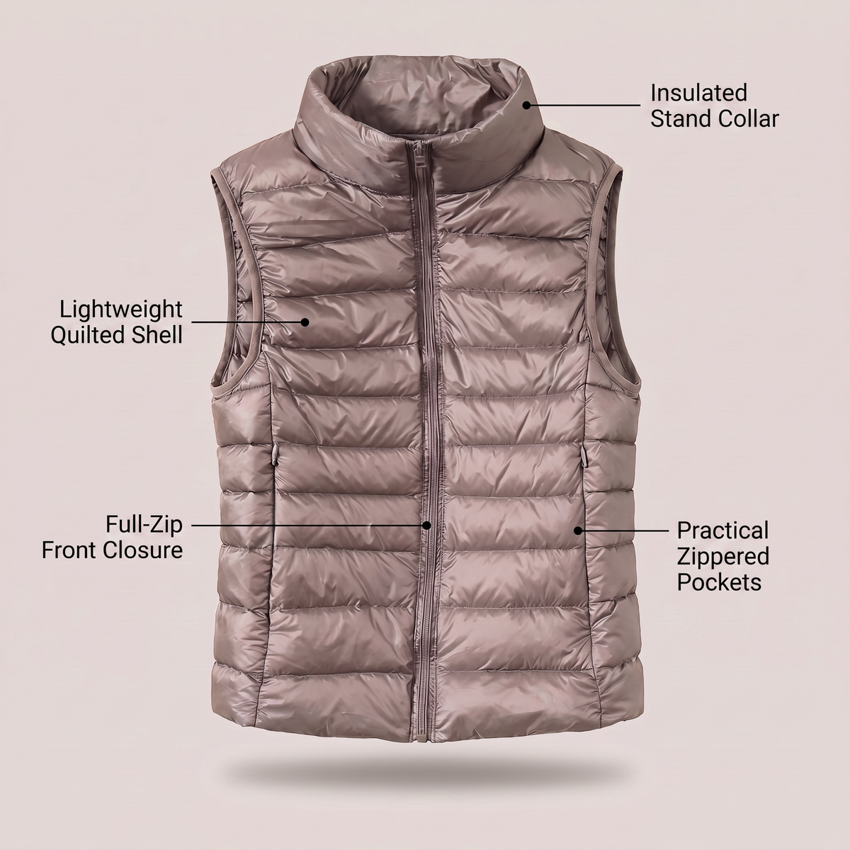 BEATRICE VESTE SANS MANCHES CHAUDE ET COMPACTABLE
