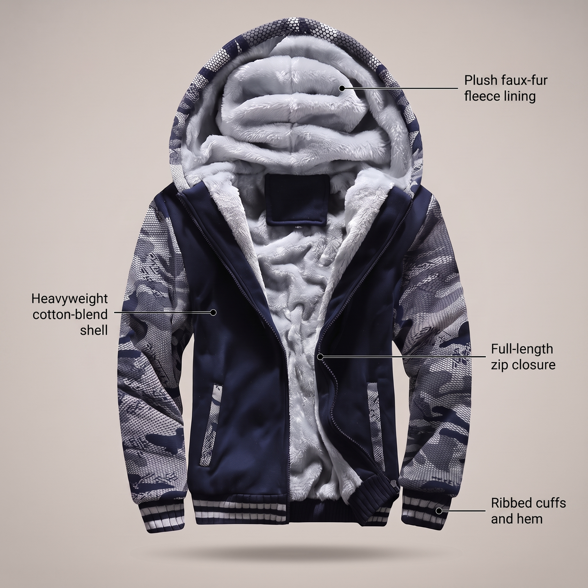 CORMAC VESTE EN POLAIRE ÉPAISSE