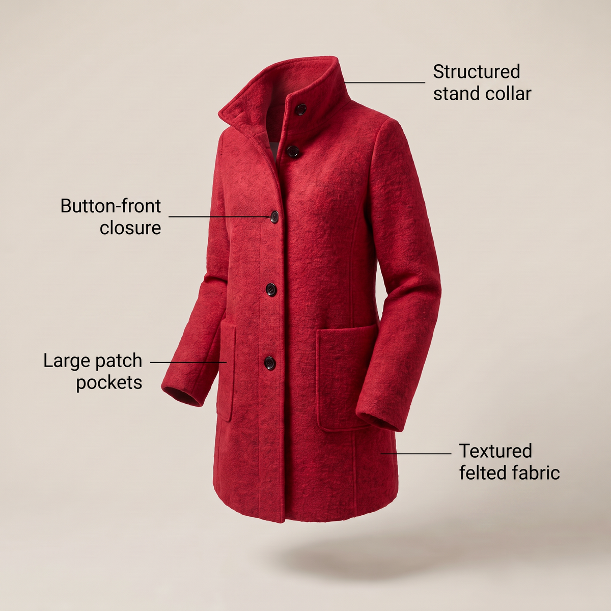 MARGOT MANTEAU LONG MODERNE
