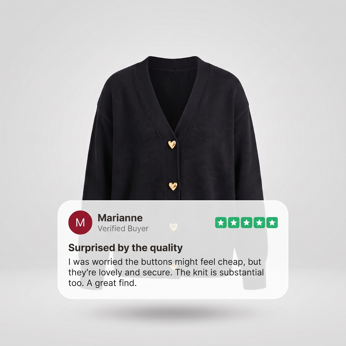 MAISIE CARDIGAN CHARMANT À BOUTONS