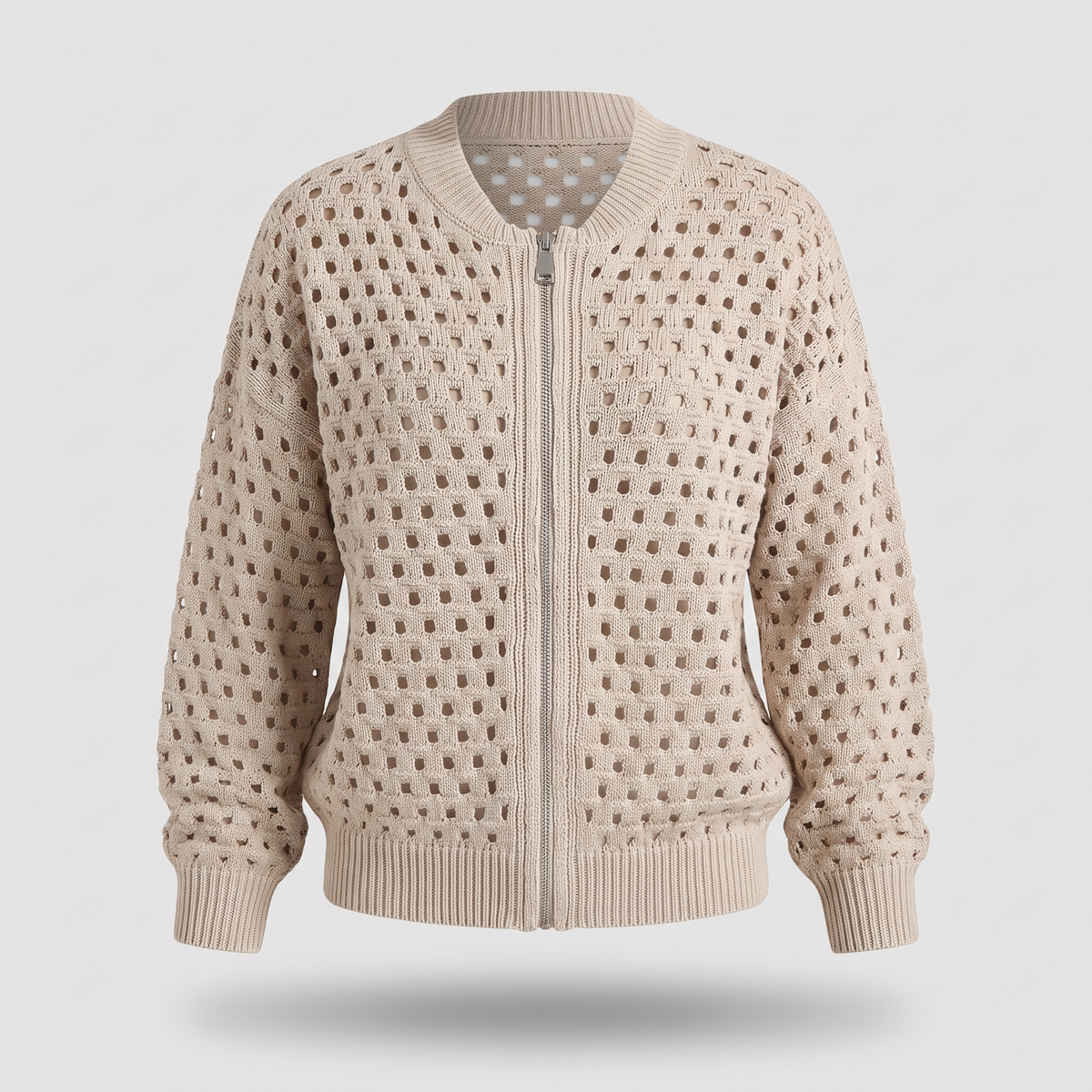 GWENDOLINE VESTE EN TRICOT AJOURÉ