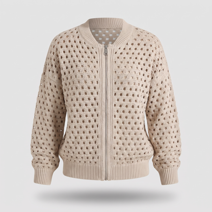 GWENDOLINE VESTE EN TRICOT AJOURÉ