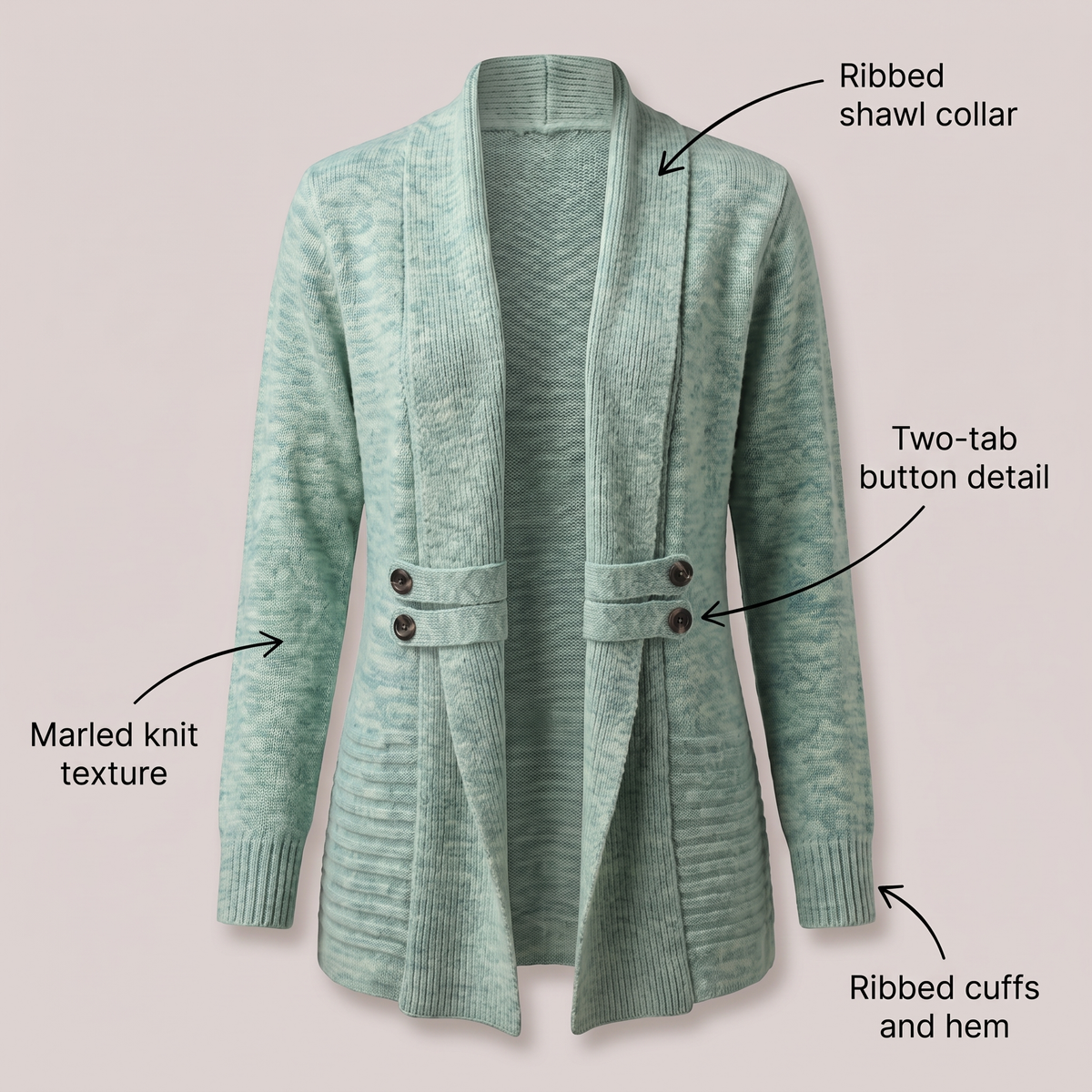 MEREDITH ENSEMBLE CARDIGAN BOUTONNÉ ET PANTALON