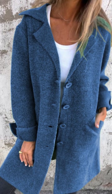 BAYLEA MANTEAU EN LAINE DÉCONTRACTÉ À BOUTONNAGE SIMPLE ET REVERS