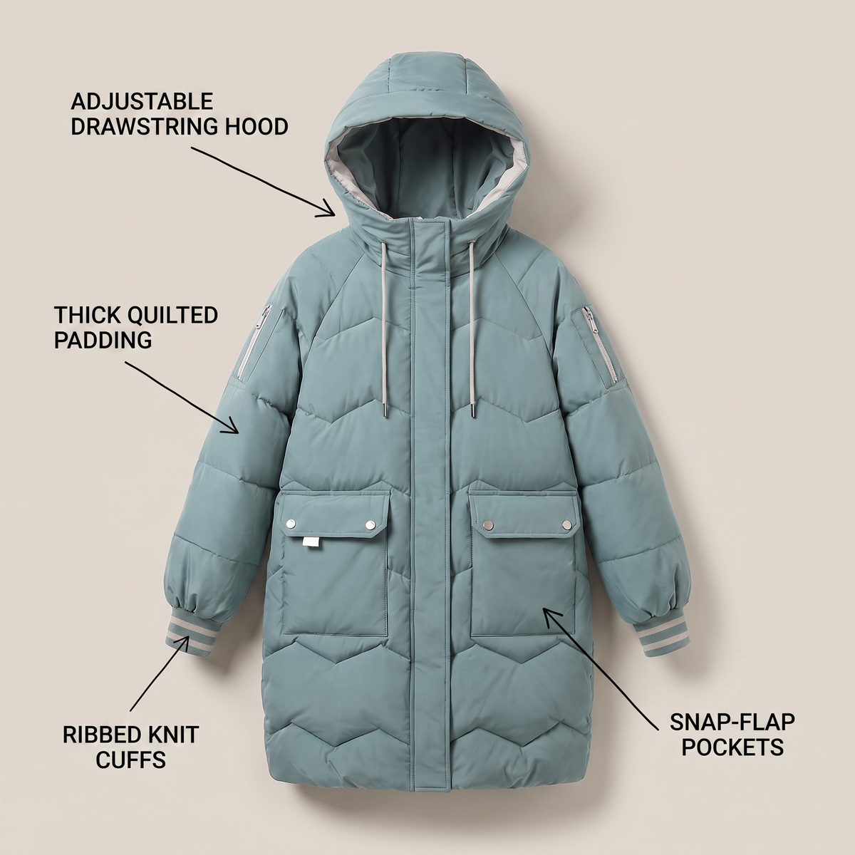 FLORENCE MANTEAU D’HIVER HAUT DE GAMME