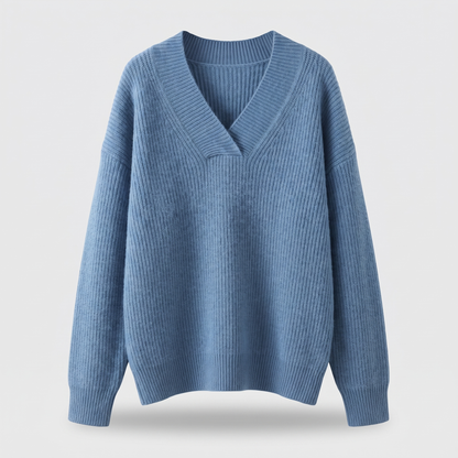 CAMILLE CHANDAIL DOUILLET EN TRICOT À COL EN V