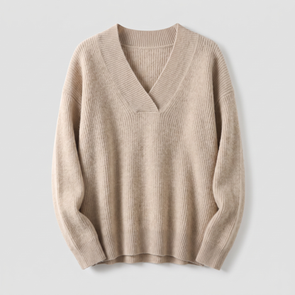 CAMILLE CHANDAIL DOUILLET EN TRICOT À COL EN V