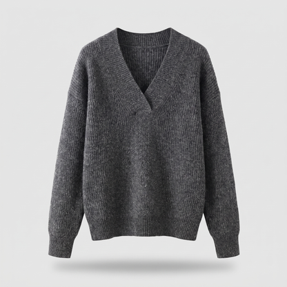 CAMILLE CHANDAIL DOUILLET EN TRICOT À COL EN V