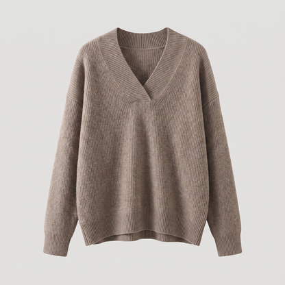 CAMILLE CHANDAIL DOUILLET EN TRICOT À COL EN V