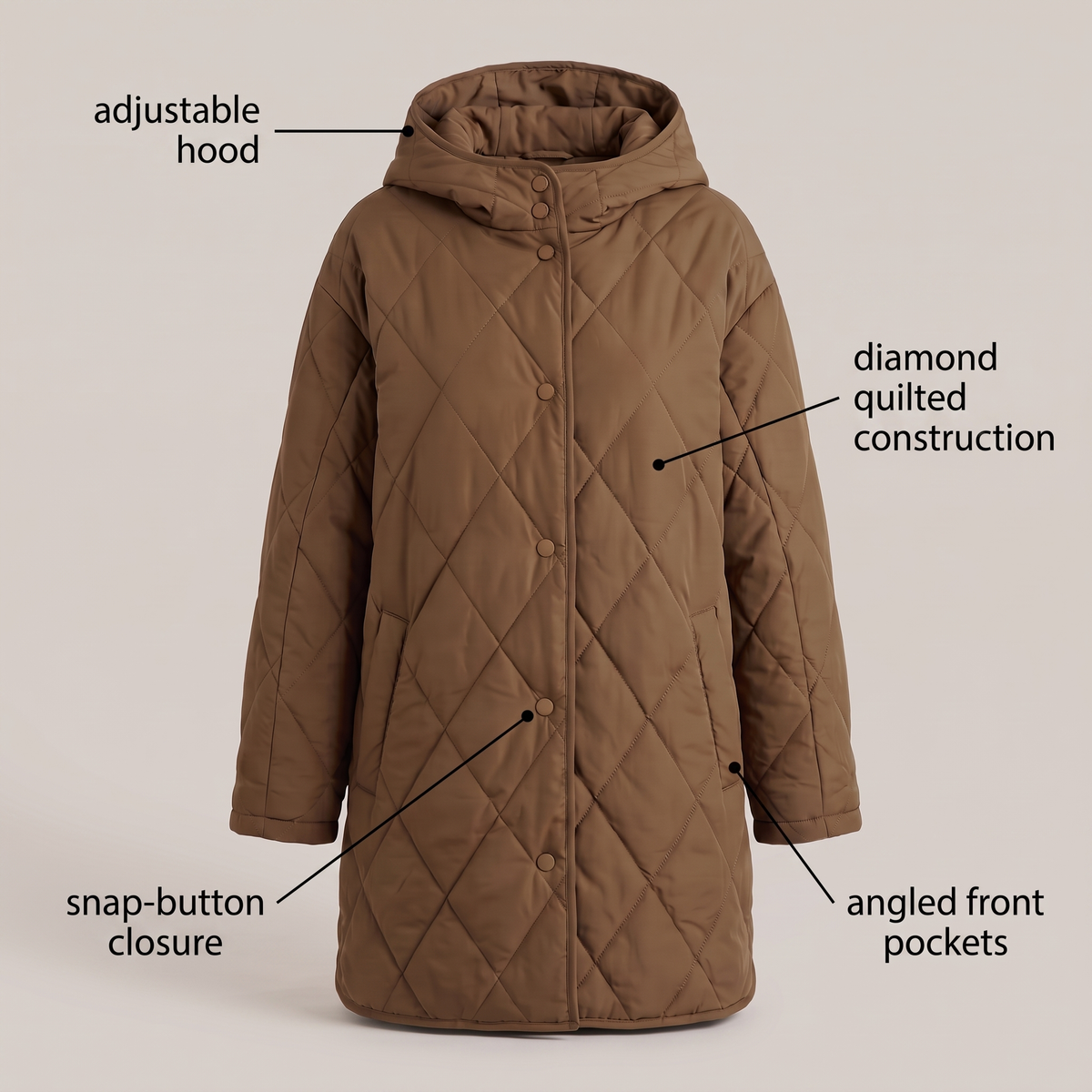 ELOWEN VESTE D’HIVER OVERSIZE