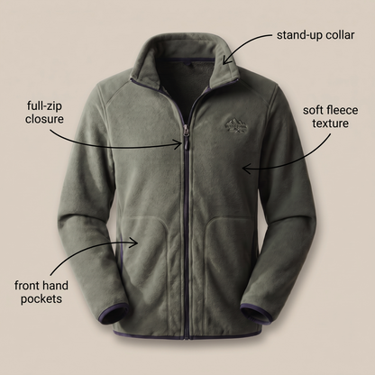 BRIARWOOD VESTE EN POLAIRE À FERMETURE ÉCLAIR