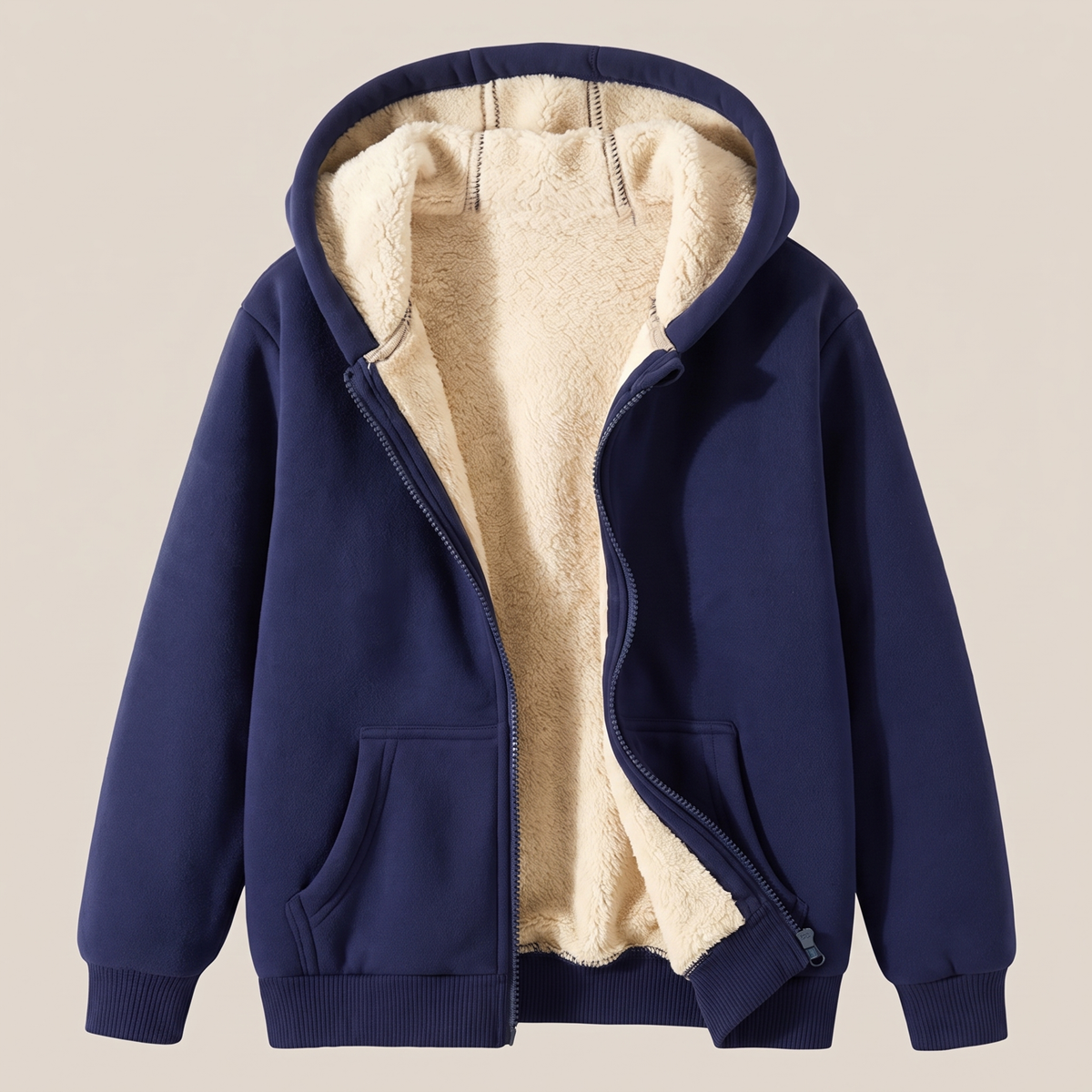 VESTE À CAPUCHE DOUBLÉE TEDDY