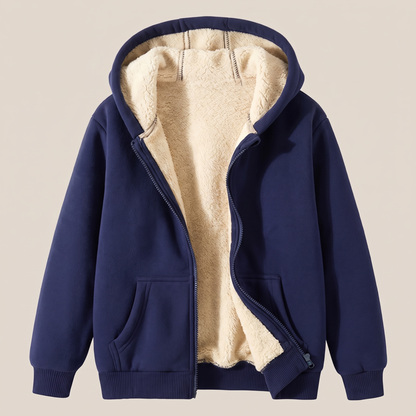 VESTE À CAPUCHE DOUBLÉE TEDDY