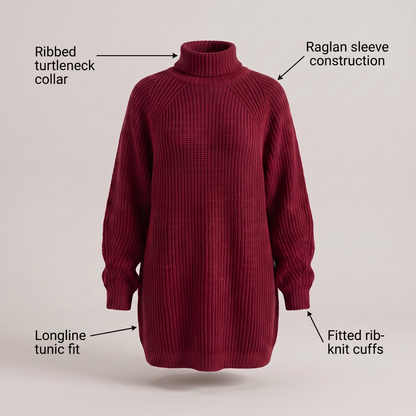 FLORIANA ROBE DOUILLETTE À COL ROULÉ