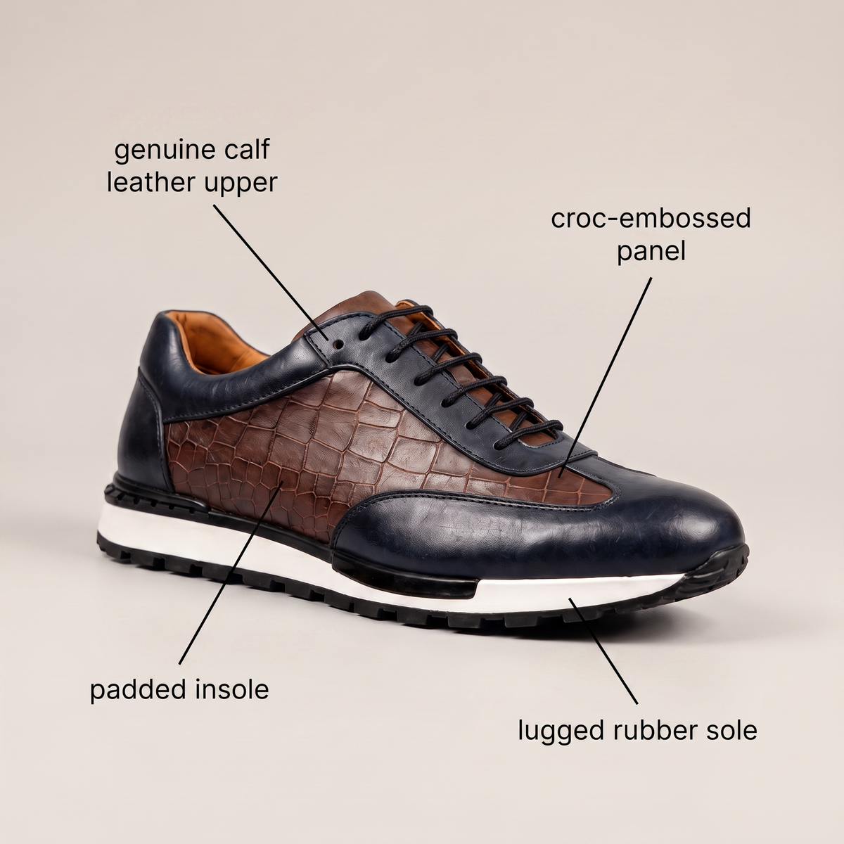 LORENZO BASKETS EN CUIR