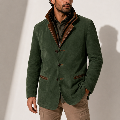 VESTE D’HIVER EFFET SUÈDE À COL MONTANT