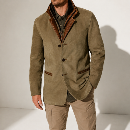 VESTE D’HIVER EFFET SUÈDE À COL MONTANT