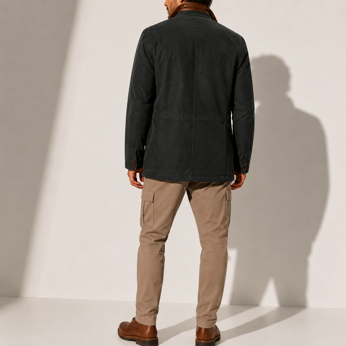 VESTE D’HIVER EFFET SUÈDE À COL MONTANT