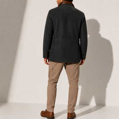 VESTE D’HIVER EFFET SUÈDE À COL MONTANT