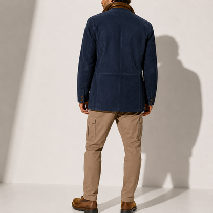 VESTE D’HIVER EFFET SUÈDE À COL MONTANT