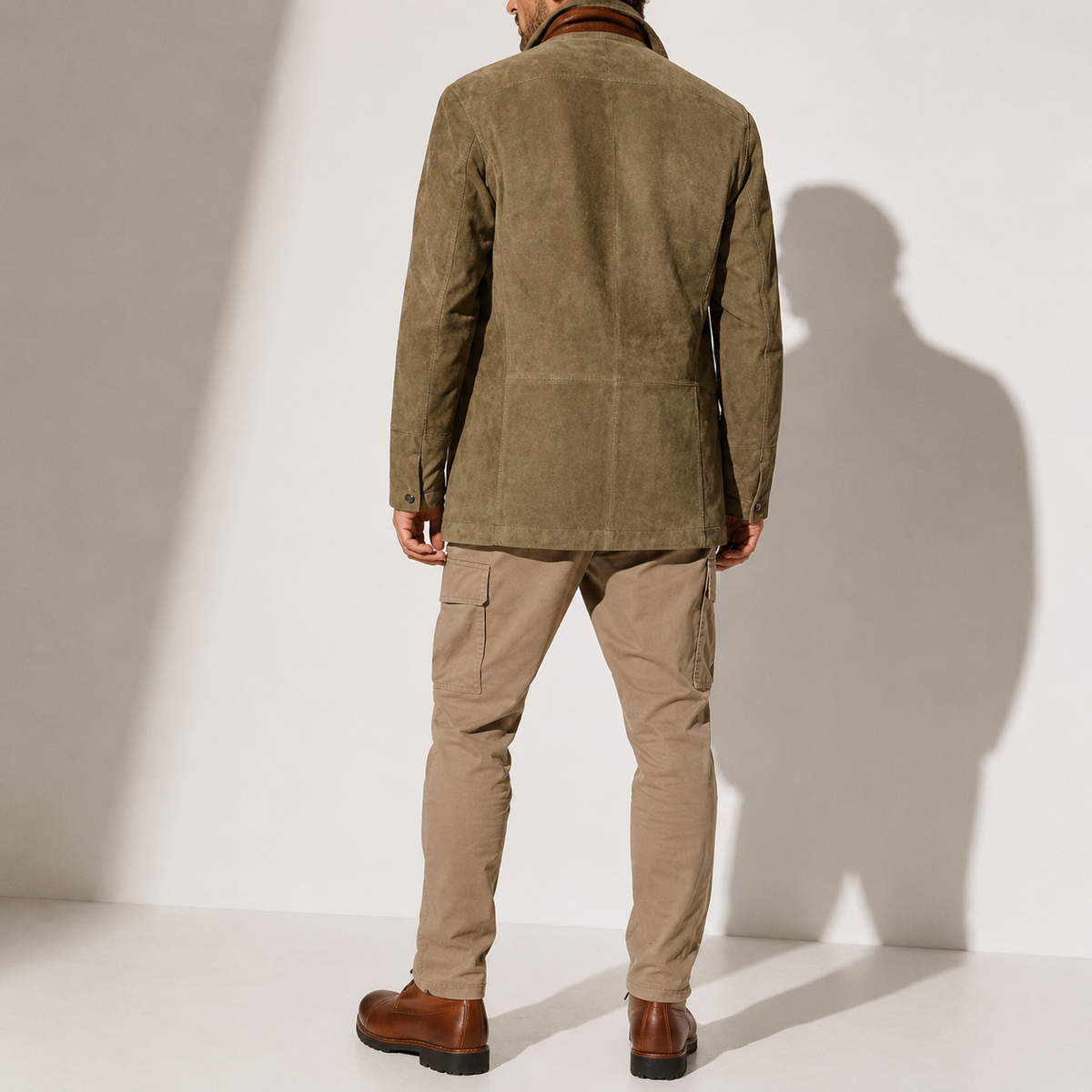 VESTE D’HIVER EFFET SUÈDE À COL MONTANT
