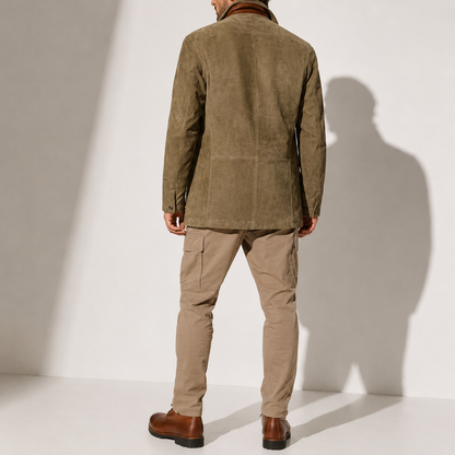 VESTE D’HIVER EFFET SUÈDE À COL MONTANT
