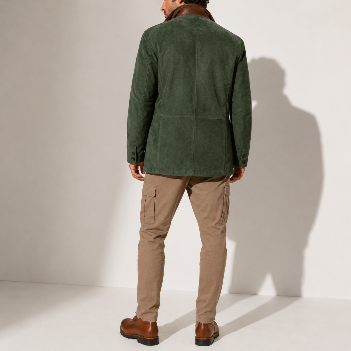 VESTE D’HIVER EFFET SUÈDE À COL MONTANT