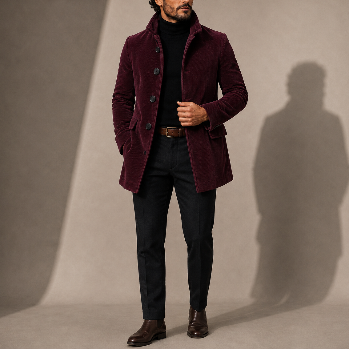 MANTEAU D’HIVER AJUSTÉ À COL MONTANT