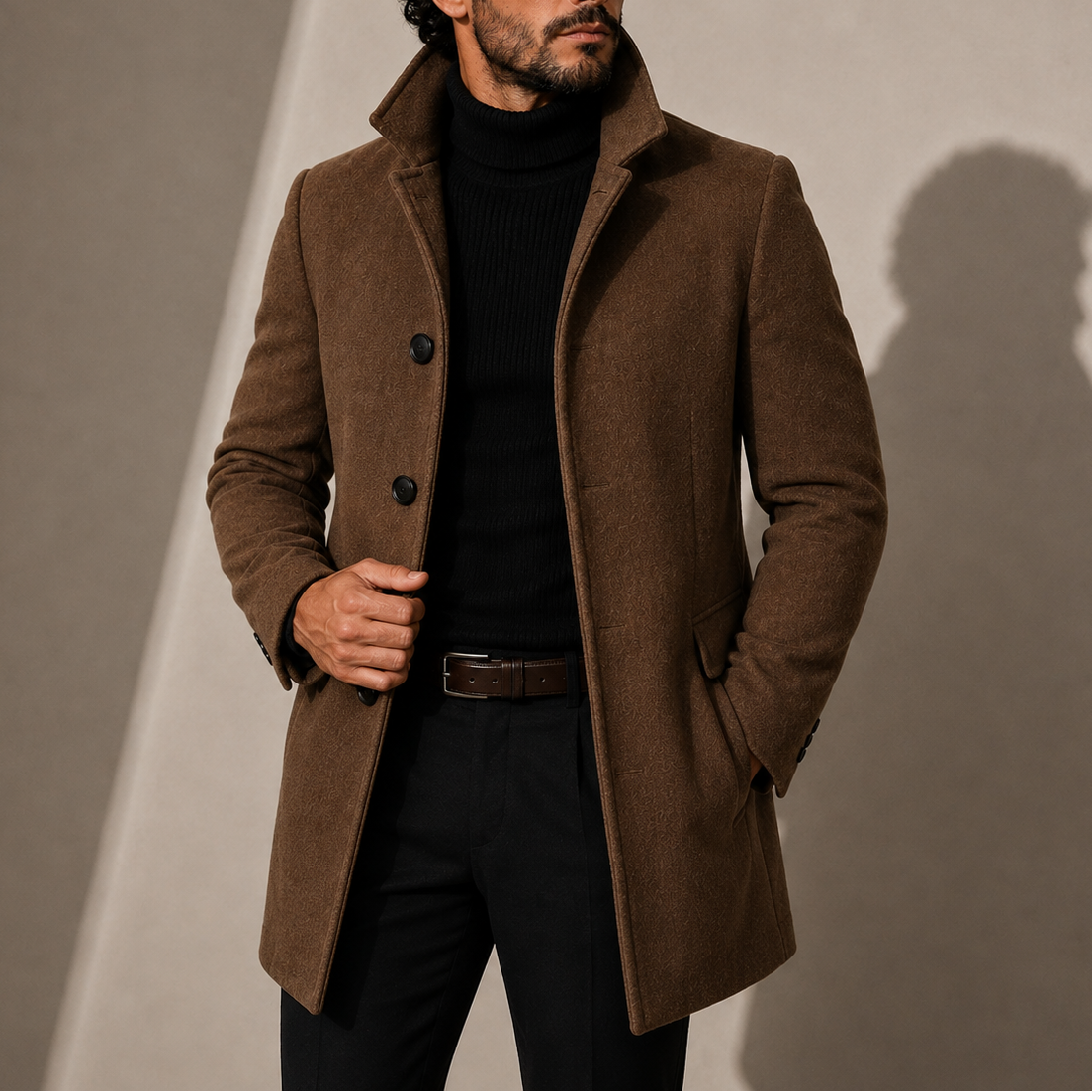 MANTEAU D’HIVER AJUSTÉ À COL MONTANT