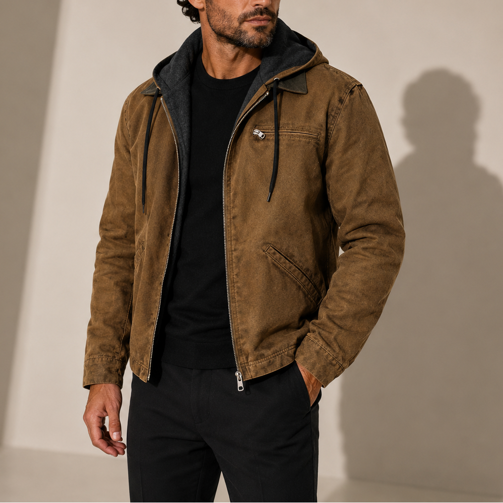 VESTE À CAPUCHE DOUBLÉE DE POLAIRE