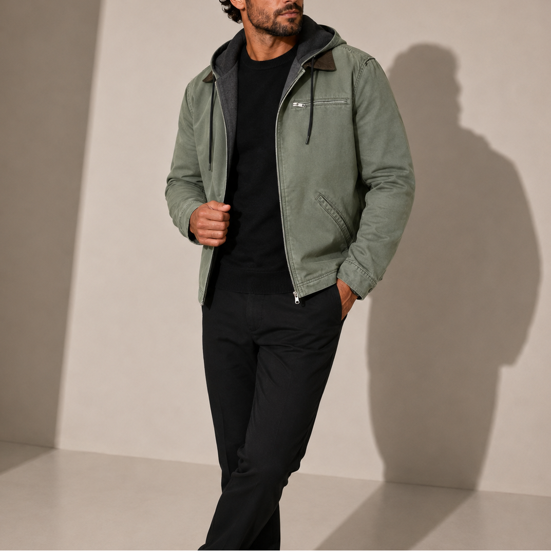 VESTE À CAPUCHE DOUBLÉE DE POLAIRE