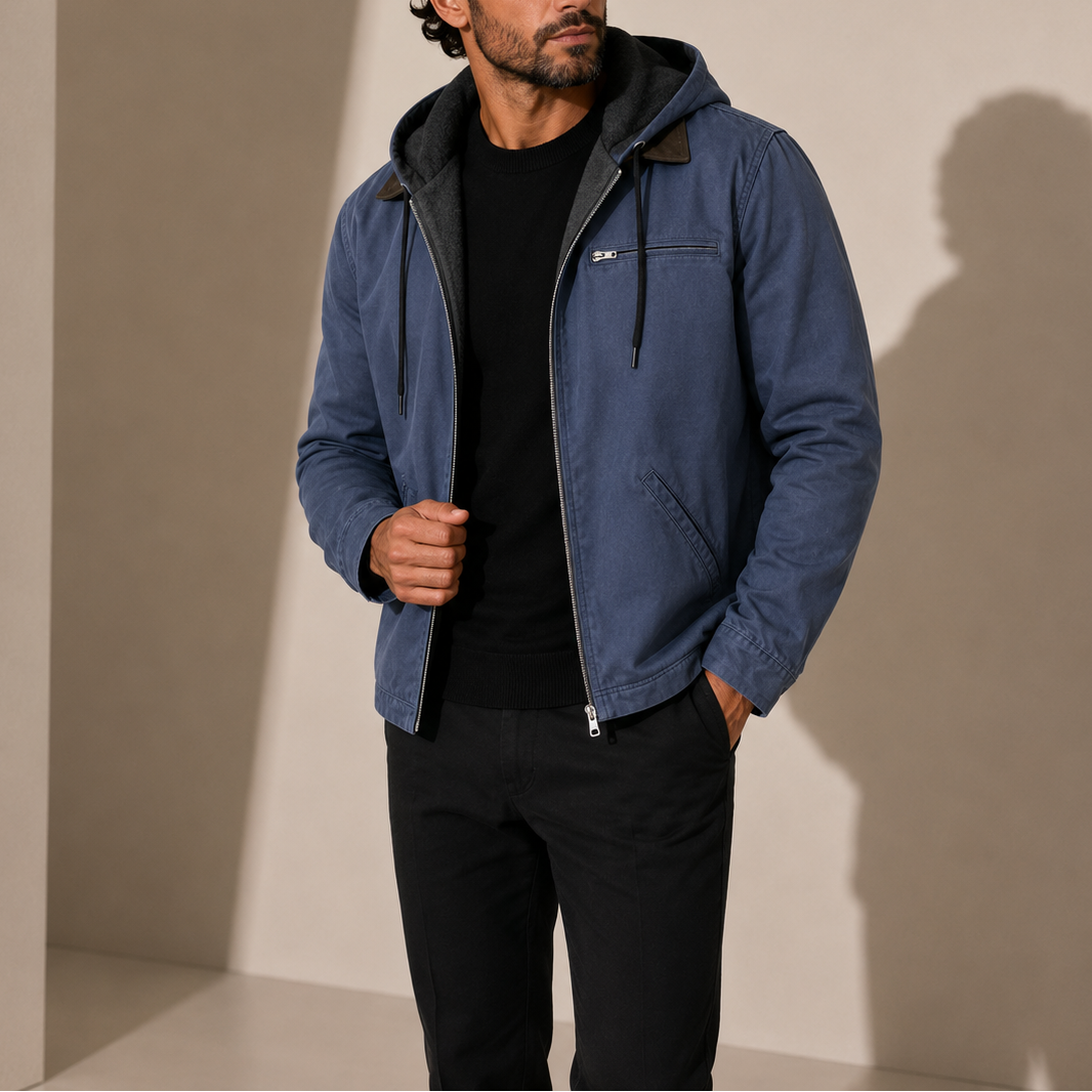 VESTE À CAPUCHE DOUBLÉE DE POLAIRE