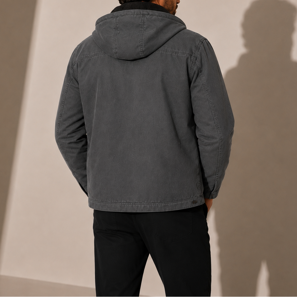 VESTE À CAPUCHE DOUBLÉE DE POLAIRE