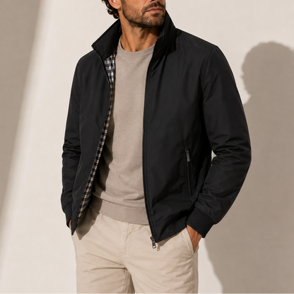 BLOUSON AVIATEUR LÉGER À COL MONTANT