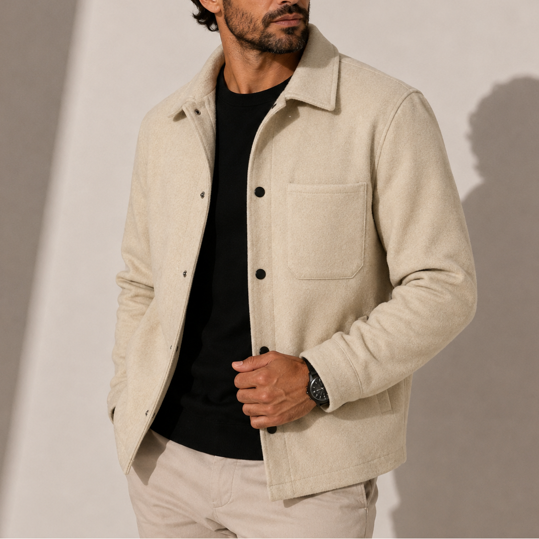 VESTE EN COTON STYLE SURCHEMISE