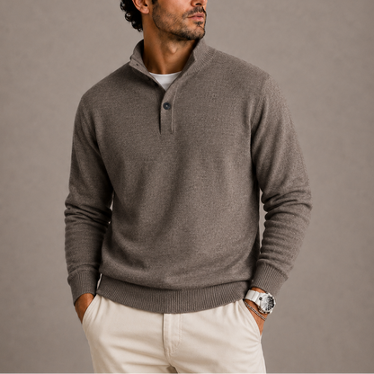 CHANDAIL POLO EN TRICOT À MANCHES LONGUES