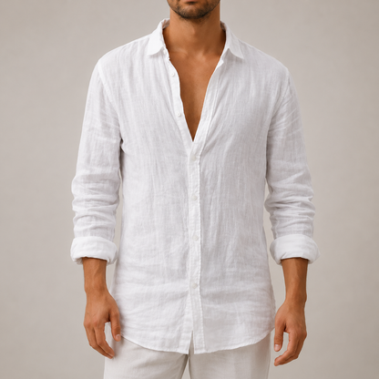 CHEMISE LÉGÈRE EN LIN À BOUTONS