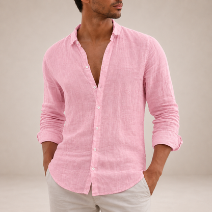 CHEMISE LÉGÈRE EN LIN À BOUTONS