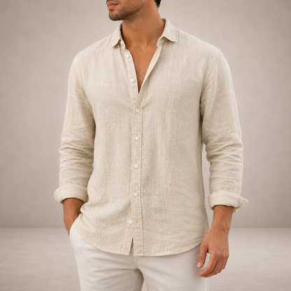 CHEMISE LÉGÈRE EN LIN À BOUTONS