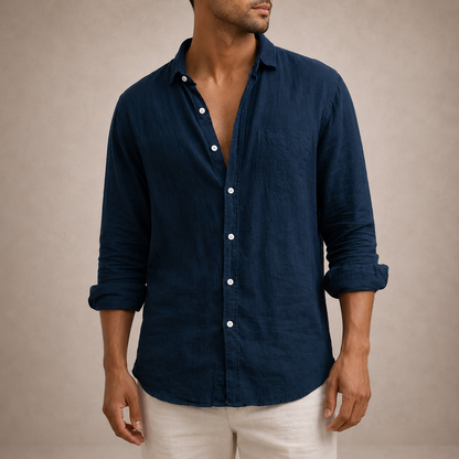 CHEMISE LÉGÈRE EN LIN À BOUTONS