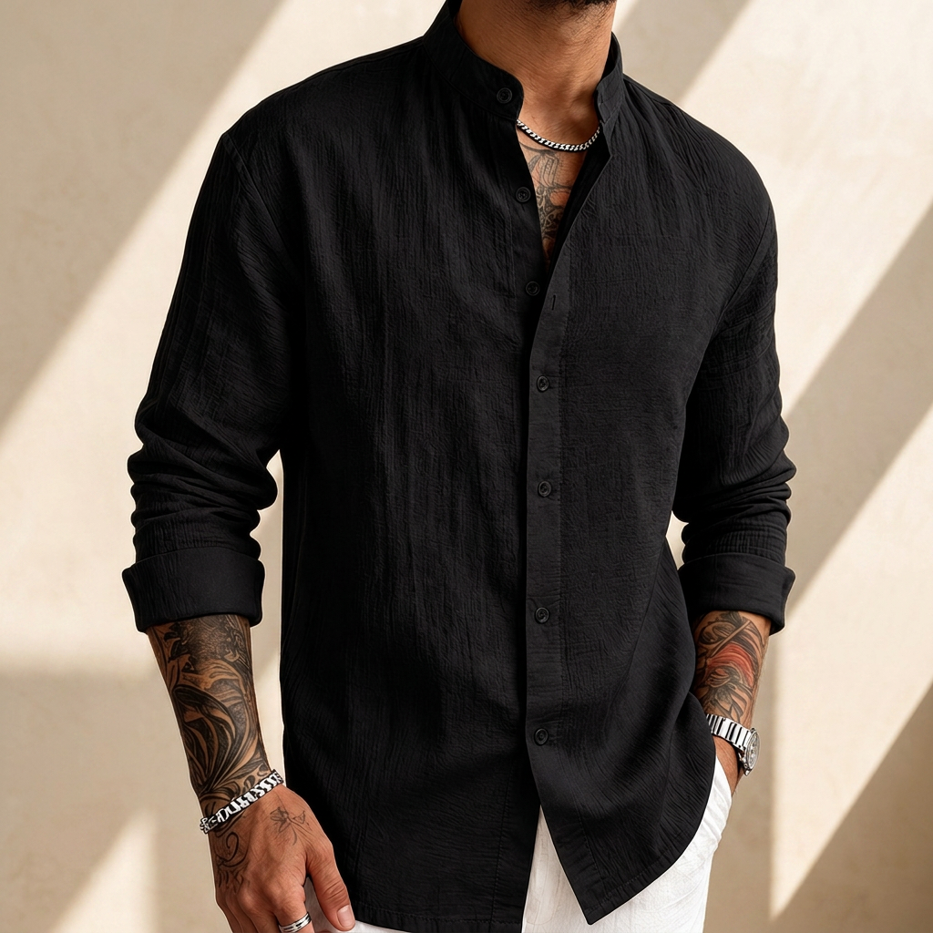 ALBRIGHTON CHEMISE BOUTONNÉE EN LIN DOUX