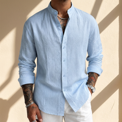 ALBRIGHTON CHEMISE BOUTONNÉE EN LIN DOUX
