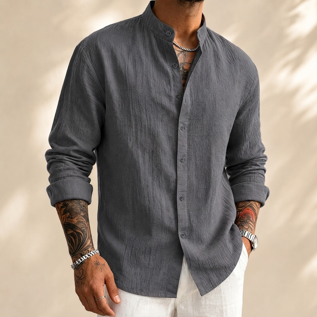 ALBRIGHTON CHEMISE BOUTONNÉE EN LIN DOUX