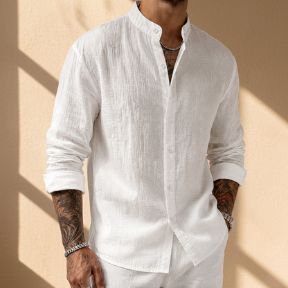 ALBRIGHTON CHEMISE BOUTONNÉE EN LIN DOUX