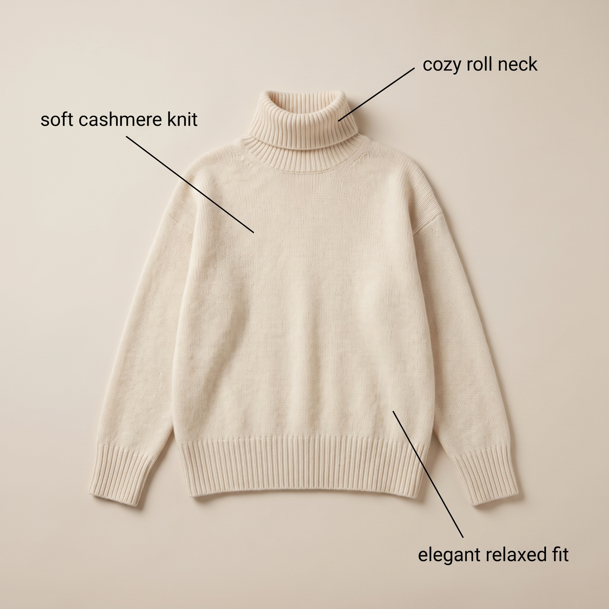AMELIA CHANDAIL À COL ROULÉ EN TRICOT DOUX