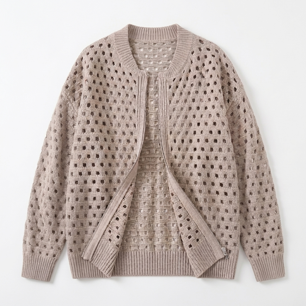 GWENDOLINE VESTE EN TRICOT AJOURÉ