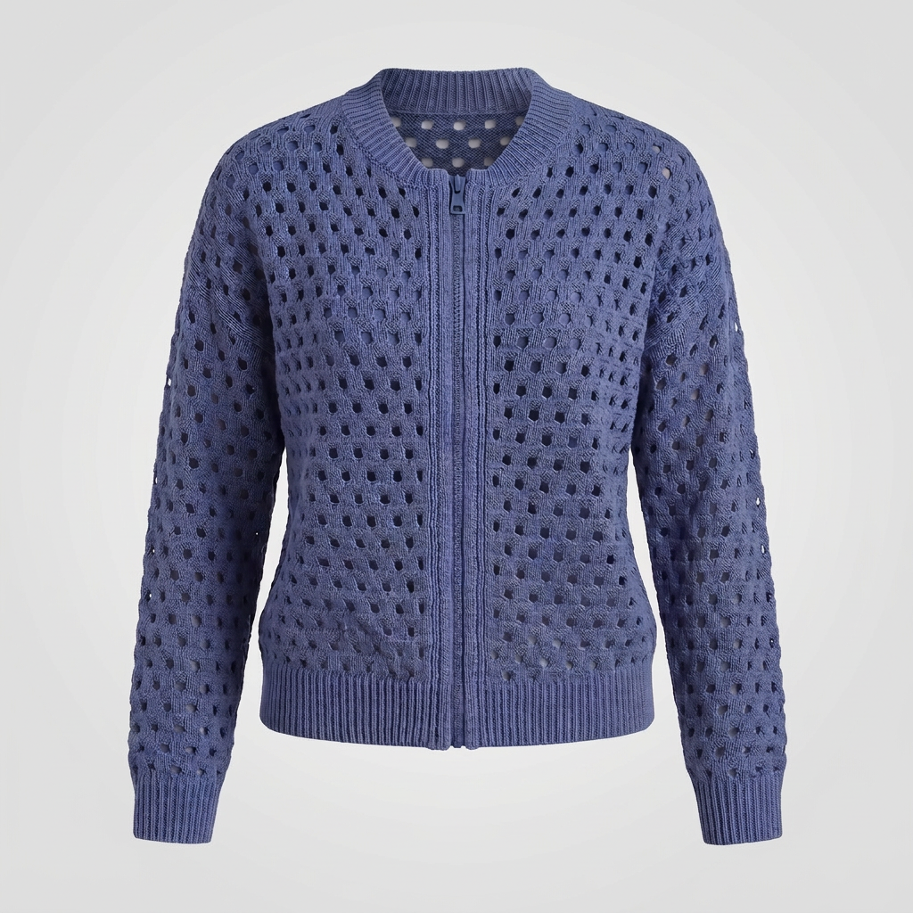 GWENDOLINE VESTE EN TRICOT AJOURÉ